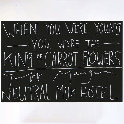 hand written "king of carrot flowers pt 1" lyric card by jeff to benefit friends and family....each person also receives one hand stamped envelope!